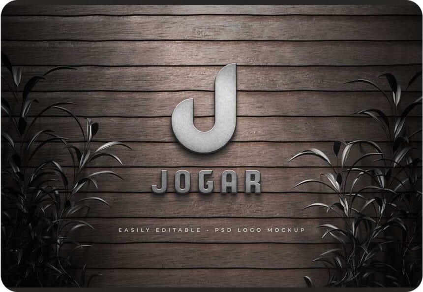 3D Effect PSD Logo Mockup Free