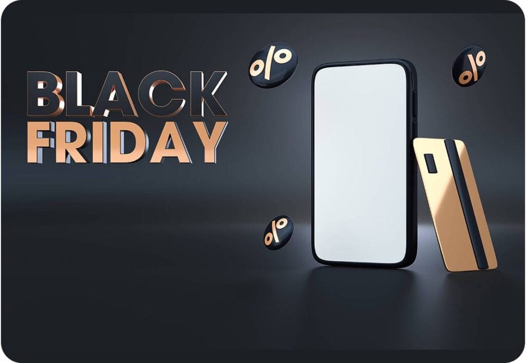 Black Friday 3D box Mobile Mockup 04