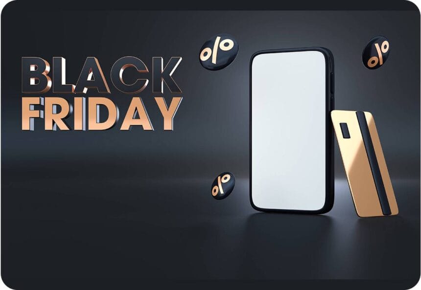 Black Friday 3D box Mobile Mockup 04