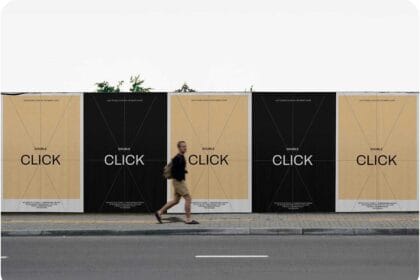 Free Urban Wall Poster PSD Mockup