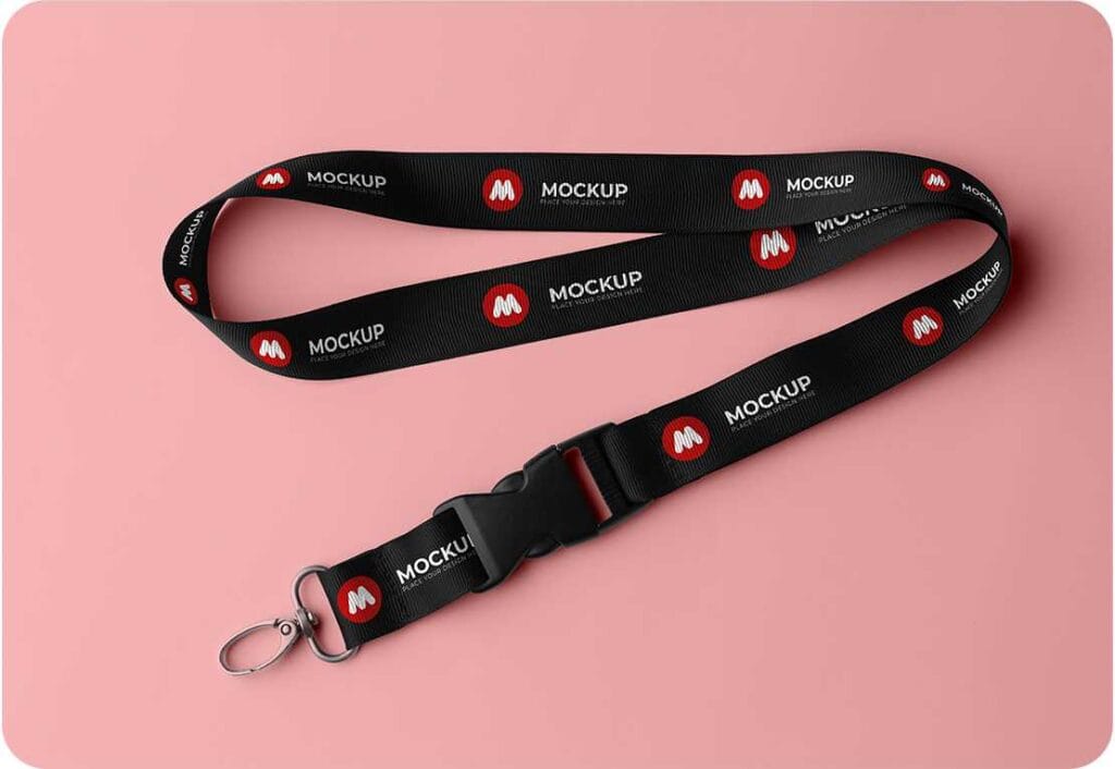 PSD Close-Up Lanyard Mockup Design by dgmockup