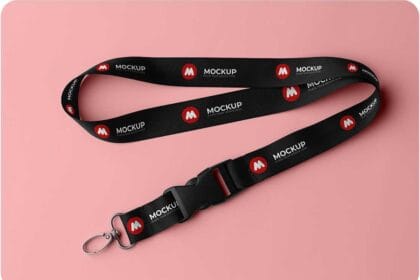 PSD Close-Up Lanyard Mockup Design by dgmockup