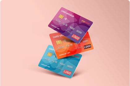 PSD Debit Card Design Mockup for Professional Branding