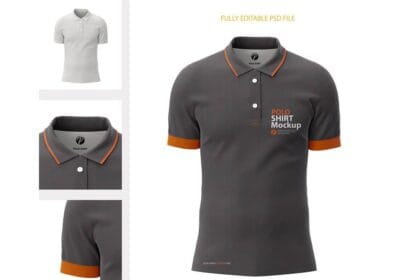 PSD Male Polo Shirt Mockup