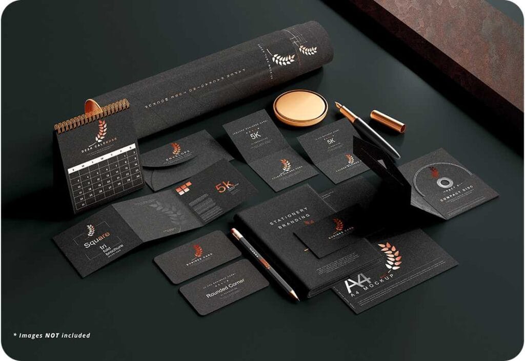 PSD Stationery Branding Mockup Scene by dgmockup