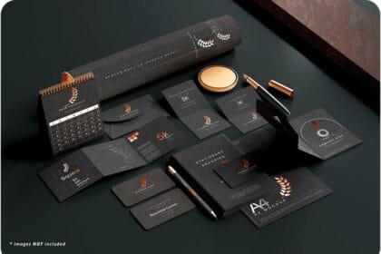 PSD Stationery Branding Mockup Scene by dgmockup
