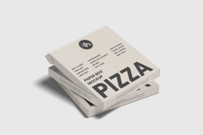 Pizza Box realistic mockup by dgmockup