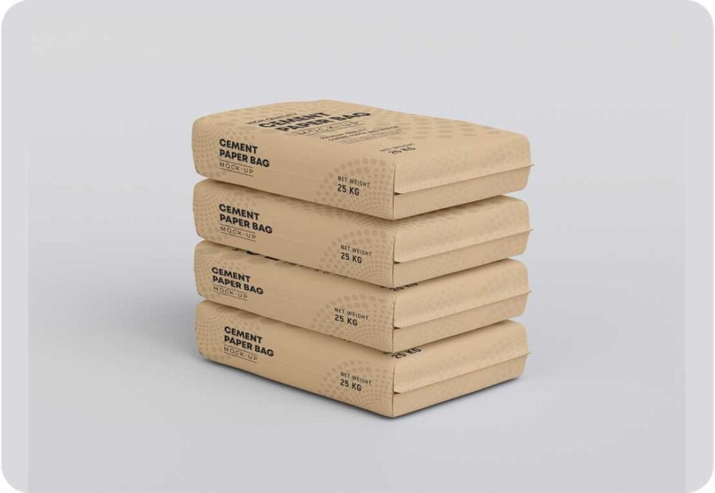 Premium PSD Paper Cement Bag Mockup