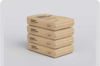 Premium PSD Paper Cement Bag Mockup