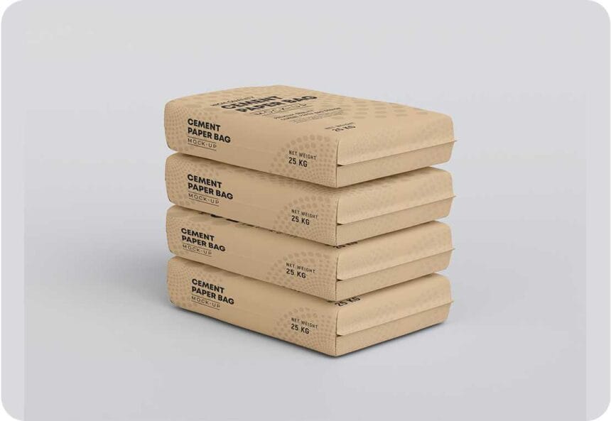 Premium PSD Paper Cement Bag Mockup