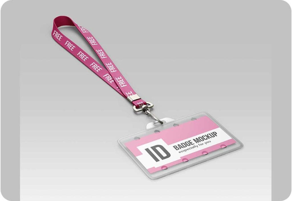 Professional ID Badge Mockup PSD Free Download