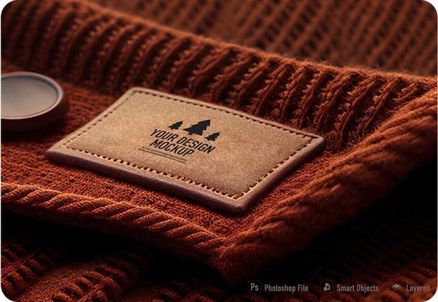 Sweater Label Mockup Close Up by dgmockup