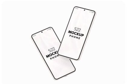 Floating S22 Smartphone Mockup 14107034