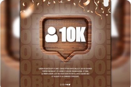 Free PSD 10K Followers Social Media Event Poster 41547910