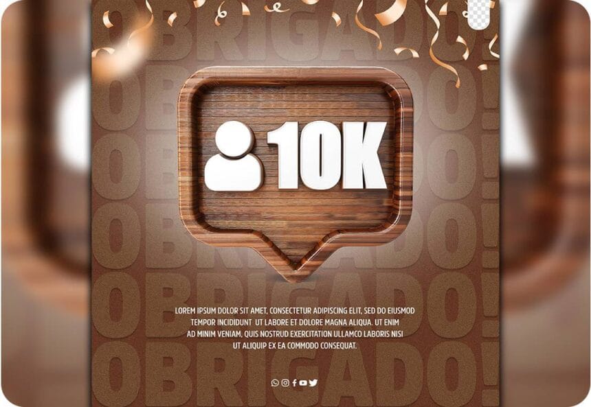Free PSD 10K Followers Social Media Event Poster 41547910