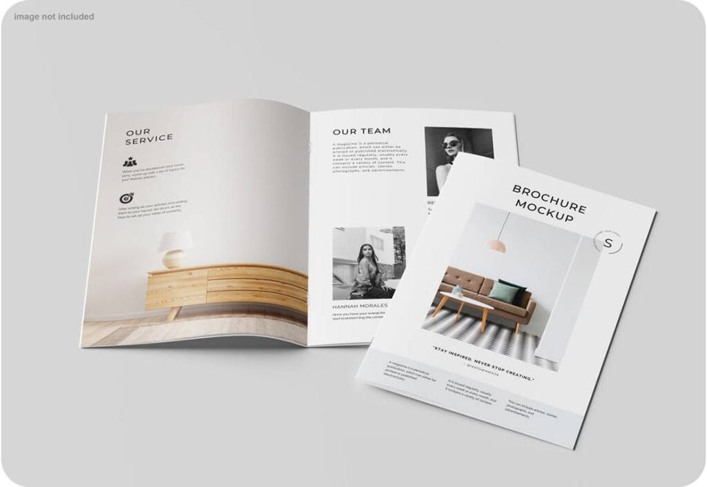 Free PSD A5 Brochure Mockup