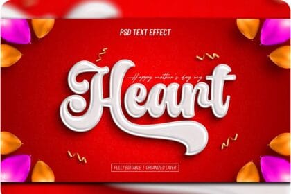 Free PSD Happy Mother's Day Editable Text Effect
