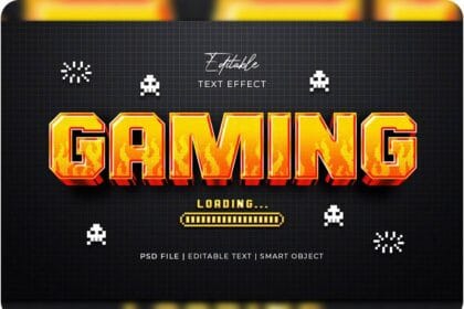 Gaming Editable Text Effect PSD 24268373