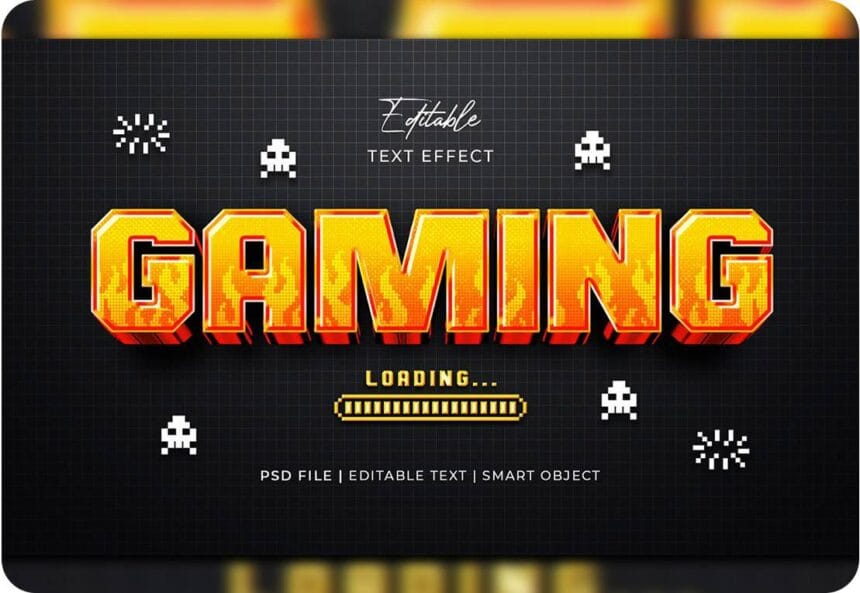 Gaming Editable Text Effect PSD 24268373