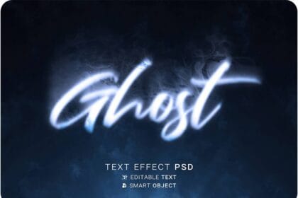 Ghost Text Effect PSD Free For Photoshop 17253673