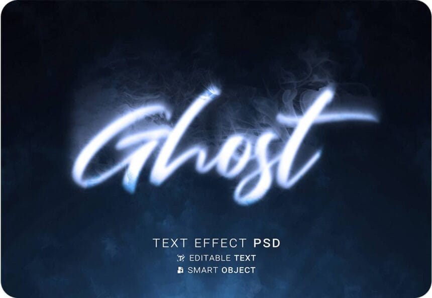 Ghost Text Effect PSD Free For Photoshop 17253673