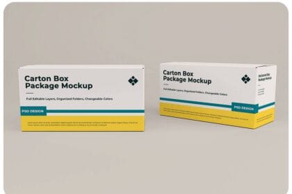 Isolated PSD Cardboard Box Mockup 16395351