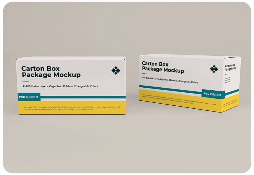 Isolated PSD Cardboard Box Mockup 16395351