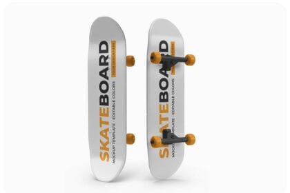 Isolated PSD Skateboard Mockup 15751135
