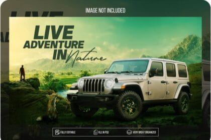 Jeep Advertising Banner Manipulation for Social Media and Web Ads 65130916
