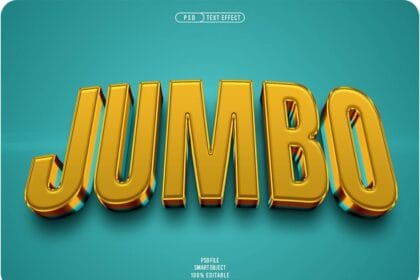 Jumbo 3D Editable Text Effect Free PSD 50213673