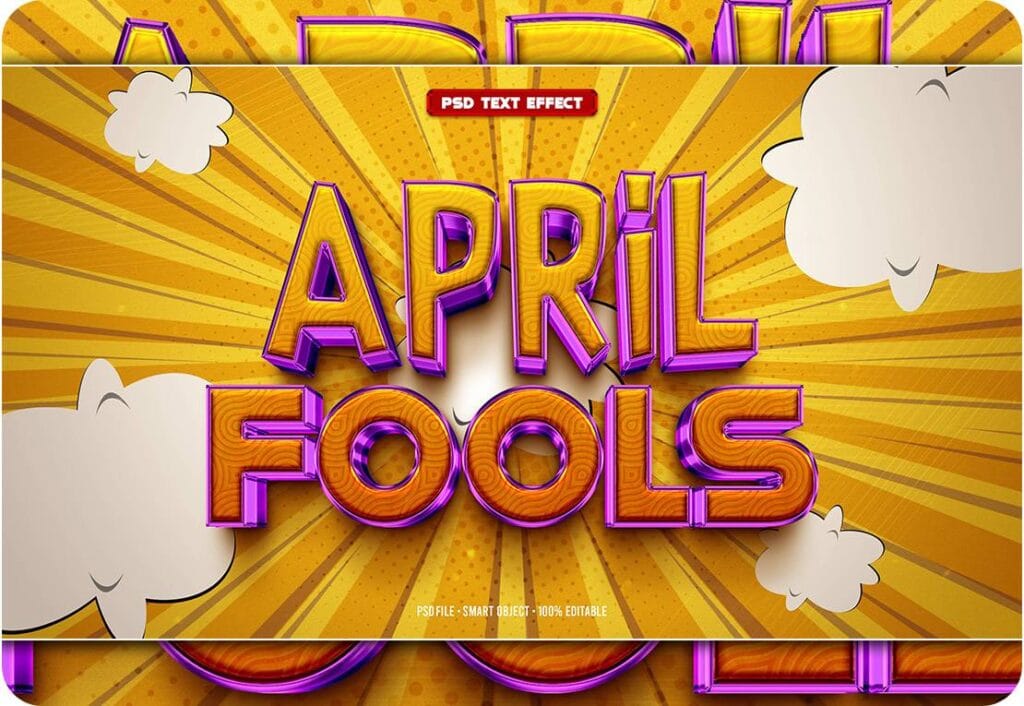 PSD April Fools 3D Editable Text Effect 152136008 By dgmockup