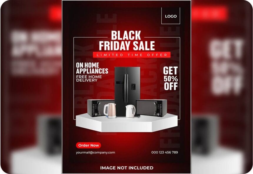 PSD Black Friday Sale Offer Poster Design 33104849