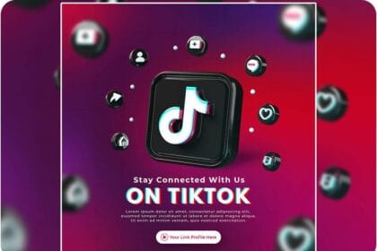 PSD Business Page Promotion with 3D Render TikTok Instagram Post Template 12687214