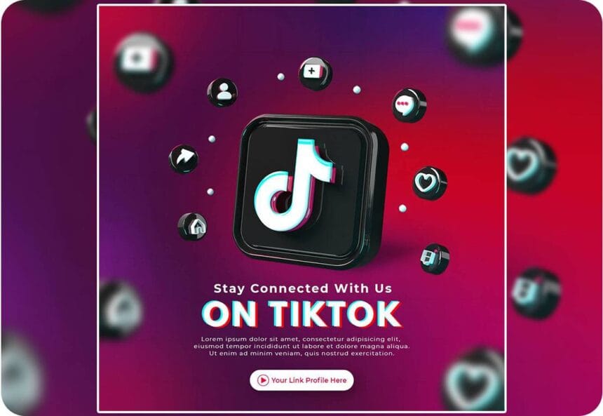 PSD Business Page Promotion with 3D Render TikTok Instagram Post Template 12687214