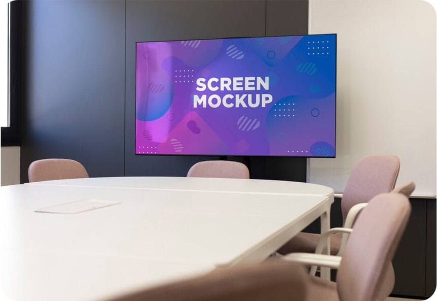 PSD Conference Room Mockup Design 33029558