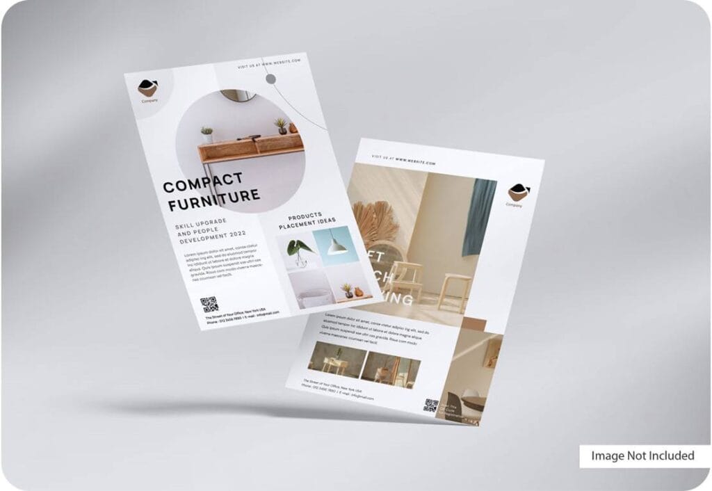 PSD Creative Flying Flyer Mockup 17845666
