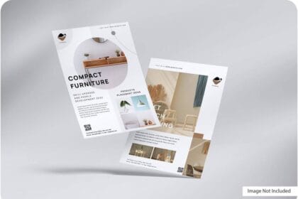 PSD Creative Flying Flyer Mockup 17845666