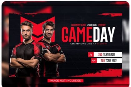 PSD ESports Match Day Gaming Event Banner Template 60181457