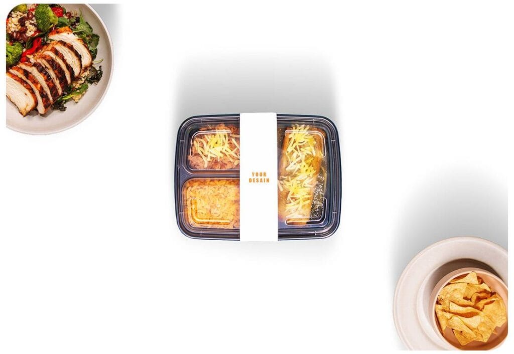 PSD Food Container Box Mockup 128533347