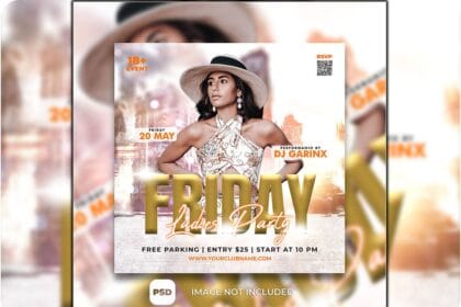 PSD Friday Ladies Night DJ Party Poster