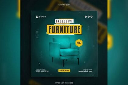 PSD Furniture Social Media Instagram Post Template Design 21186833