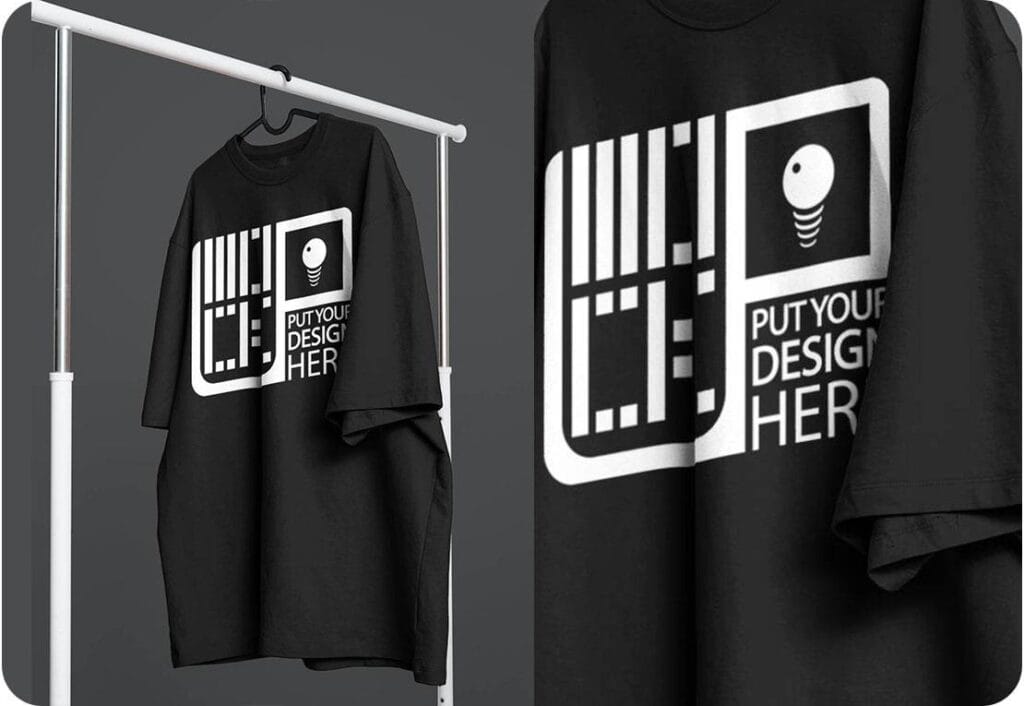 PSD Hanging Shirt Mockup Customize Your Design with Any Color