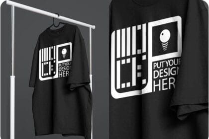 PSD Hanging Shirt Mockup Customize Your Design with Any Color