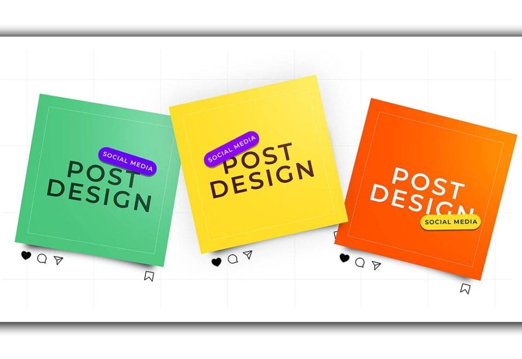 PSD Instagram Post Mockup with White Background