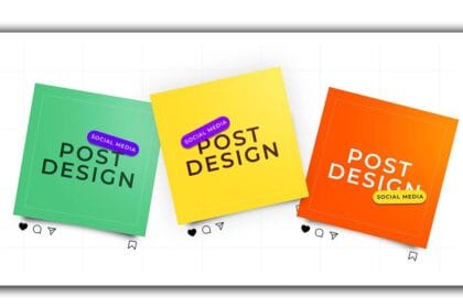 PSD Instagram Post Mockup with White Background