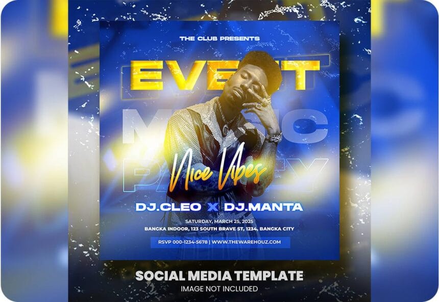 PSD Instagram Posts Music for Maximalist Trend 33676128