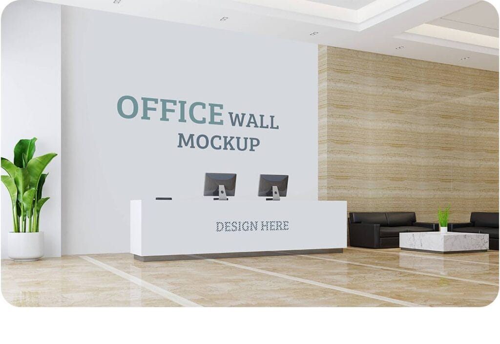 PSD Interior Medical Clinic Wall Mockup 8835834