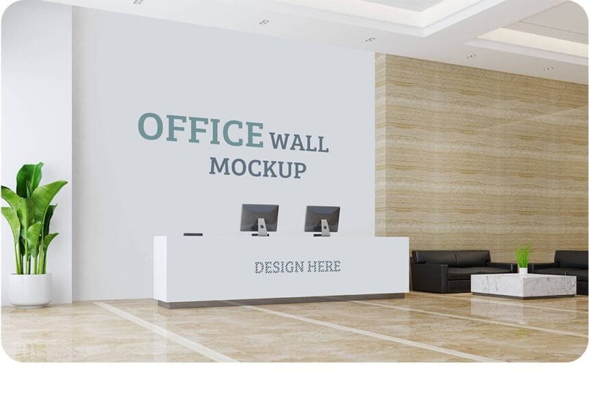 PSD Interior Medical Clinic Wall Mockup 8835834