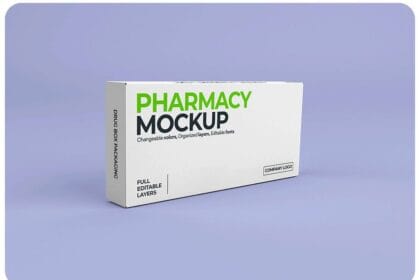 PSD Medication Box Branding and Packaging Mockup 11531526