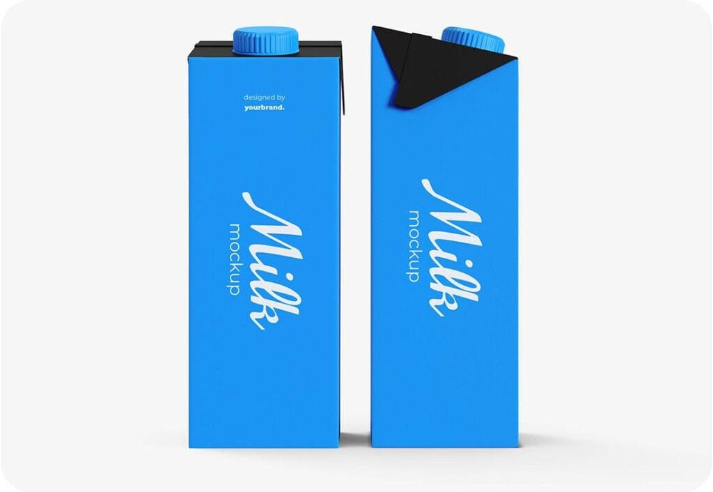 PSD Milk Box Mockup Template